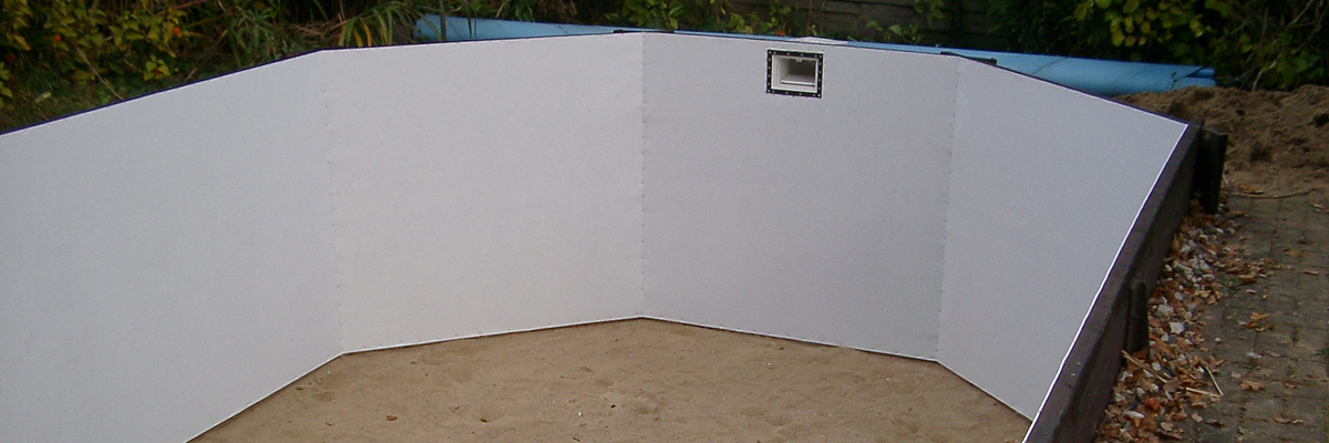 Neuer Filz bei Schwimmbadrenovierung von Holzpools